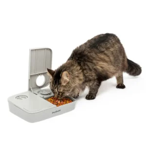 Automatic 2 Meal Pet Feeder Grey 2x355ml