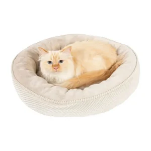 Textured Round Cat Basket Stone 50cm